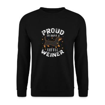 Dachshund - Unisex Sweatshirt - black - Front - Alina (178cm) & Michal (187cm)