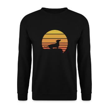 Dachshund Dog Dogs Dachshund Teckel Gift - Unisex Sweatshirt - black - Front - Alina (178cm) & Michal (187cm)