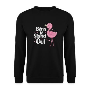 Flamant - Sweat-shirt Unisexe - noir - Devant - Alina (178cm) & Michal (187cm)