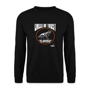 Deutscher Schäferhund - Unisex Pullover - Schwarz - Vorne - Alina (178cm) & Michal (187cm)