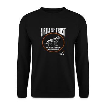German Shepherd Dog Pet Dogs Gift - Unisex Sweatshirt - black - Front - Alina (178cm) & Michal (187cm)