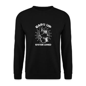 Chien de berger allemand Chiens de compagnie Cadeau - Sweat-shirt Unisexe - noir - Devant - Alina (178cm) & Michal (187cm)