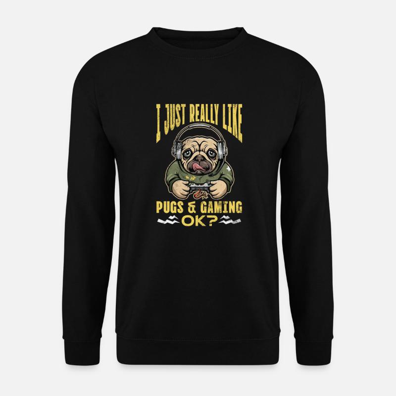 Pug - Unisex Sweatshirt - black