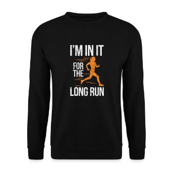 Running Runner Jogging Jogging Runner Gift - Unisex Sweatshirt - black - Front - Alina (178cm) & Michal (187cm)