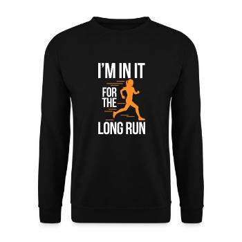 Run - Unisex Sweatshirt - black - Front - Alina (178cm) & Michal (187cm)