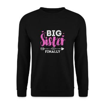 Grande sœur Frère frères et sœurs Cadeau - Sweat-shirt Unisexe - noir - Devant - Alina (178cm) & Michal (187cm)