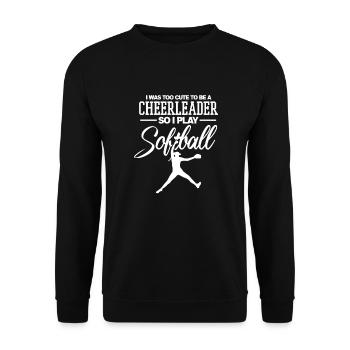 Softball Player Baseball Sport Pitcher Gift - Unisex Sweatshirt - black - Front - Alina (178cm) & Michal (187cm)