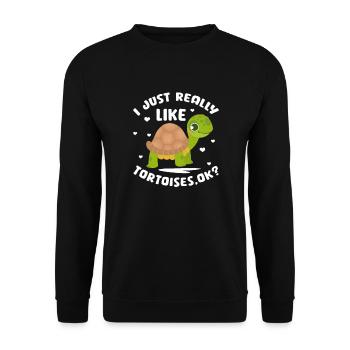 Turtle Turtle Sea Sea Creatures Gift - Unisex Sweatshirt - black - Front - Alina (178cm) & Michal (187cm)