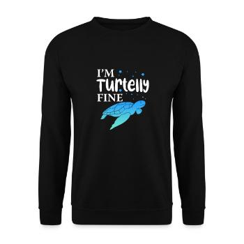 Turtle Turtle Sea Sea Creatures Gift - Unisex Sweatshirt - black - Front - Alina (178cm) & Michal (187cm)