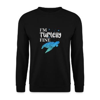 Turtle - Unisex Sweatshirt - black - Front - Alina (178cm) & Michal (187cm)