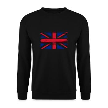 London United Kingdom UK England Geschenk - Unisex Pullover - Schwarz - Vorne - Alina (178cm) & Michal (187cm)