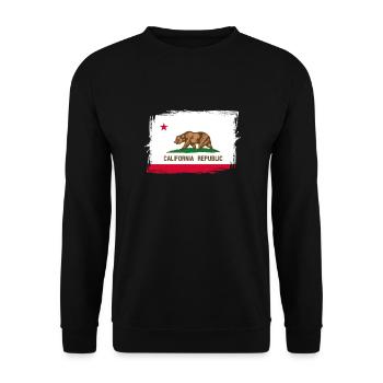 Kalifornien - Unisex Pullover - Schwarz - Vorne - Alina (178cm) & Michal (187cm)