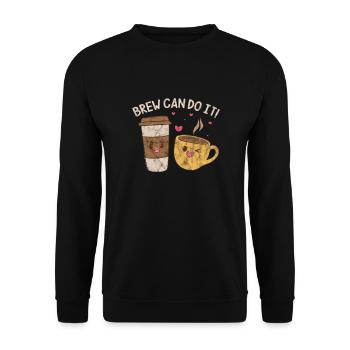 Coffee - Unisex Sweatshirt - black - Front - Alina (178cm) & Michal (187cm)