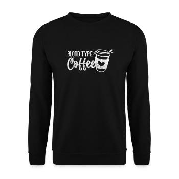 Coffee - Unisex Sweatshirt - black - Front - Alina (178cm) & Michal (187cm)