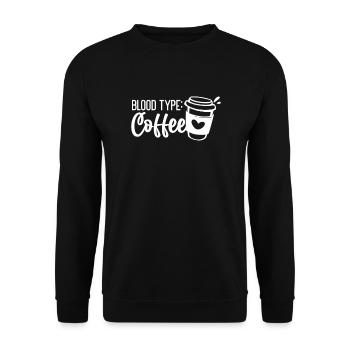 Kaffee Koffein Espresso Barista Geschenk - Unisex Pullover - Schwarz - Vorne - Alina (178cm) & Michal (187cm)