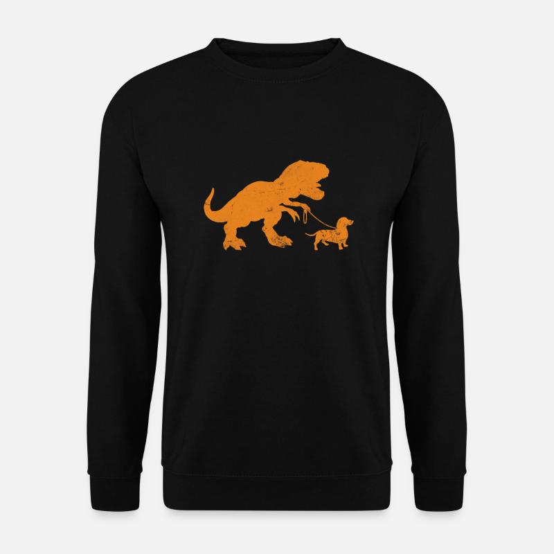 Dachshund T-Rex - Unisex Sweatshirt - black