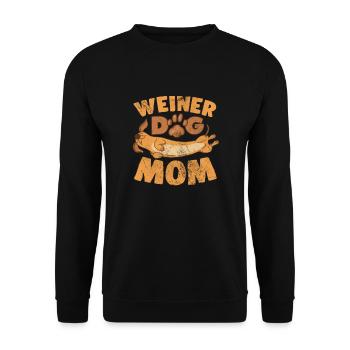 Dachshund Mom - Unisex Sweatshirt - black - Front - Alina (178cm) & Michal (187cm)