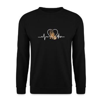 Berger allemand - Sweat-shirt Unisexe - noir - Devant - Alina (178cm) & Michal (187cm)