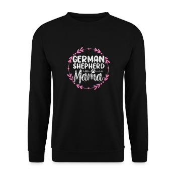 Deutscher Schäferhund Mutter Hund Hunde Geschenk - Unisex Pullover - Schwarz - Vorne - Alina (178cm) & Michal (187cm)