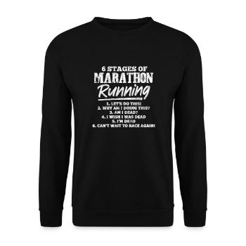 Running Runner Jogging Jogging Runner Cadeau - Sweat-shirt Unisexe - noir - Devant - Alina (178cm) & Michal (187cm)
