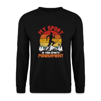 Running Runner Jogging Jogging Runner Cadeau - Sweat-shirt Unisexe - noir - Devant - Alina (178cm) & Michal (187cm)