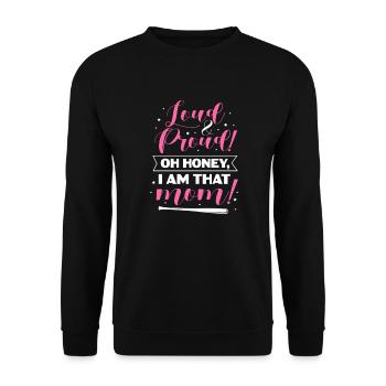Softball Mère Baseball Fille Fils Cadeau - Sweat-shirt Unisexe - noir - Devant - Alina (178cm) & Michal (187cm)