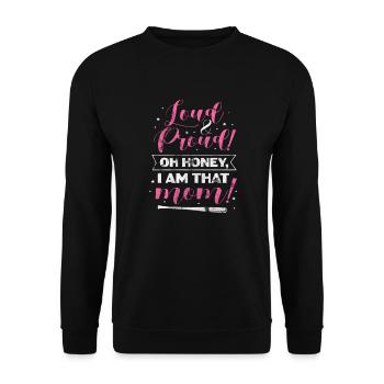 Mère de softball - Sweat-shirt Unisexe - noir - Devant - Alina (178cm) & Michal (187cm)