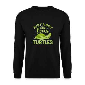 Turtle Turtle Sea Sea Creatures Gift - Unisex Sweatshirt - black - Front - Alina (178cm) & Michal (187cm)