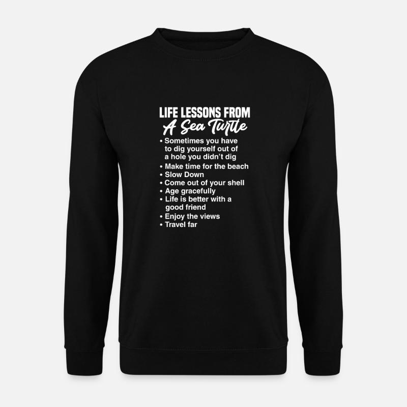 Schildkröte Turtle Meer Meeresbewohner Geschenk - Unisex Pullover - Schwarz