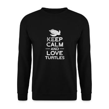 Turtle - Unisex Sweatshirt - black - Front - Alina (178cm) & Michal (187cm)
