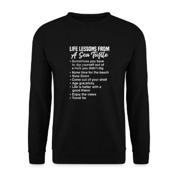 Turtle - Unisex Sweatshirt - black - Front - Alina (178cm) & Michal (187cm)