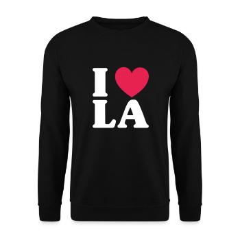 Los Angeles - Unisex Sweatshirt - black - Front - Alina (178cm) & Michal (187cm)