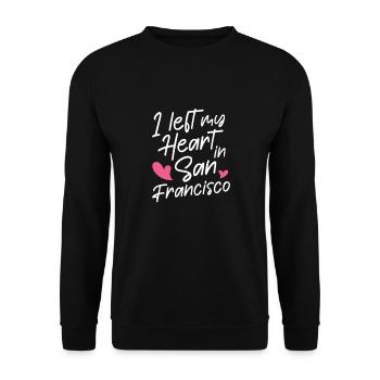 San Francisco - Unisex Sweatshirt - black - Front - Alina (178cm) & Michal (187cm)
