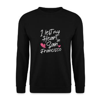 San Francisco Golden Gate California Gift - Unisex Sweatshirt - black - Front - Alina (178cm) & Michal (187cm)