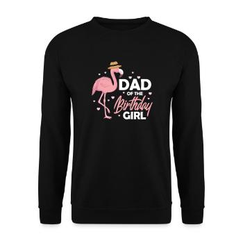 Flamingo Père Anniversaire Oiseau Rose Cadeau - Sweat-shirt Unisexe - noir - Devant - Alina (178cm) & Michal (187cm)