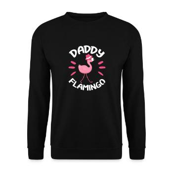 Flamingo Père Oiseau Rose Cadeau de la fête des pères - Sweat-shirt Unisexe - noir - Devant - Alina (178cm) & Michal (187cm)