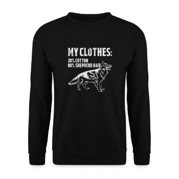 German Shepherd Dog Pet Dogs Gift - Unisex Sweatshirt - black - Front - Alina (178cm) & Michal (187cm)