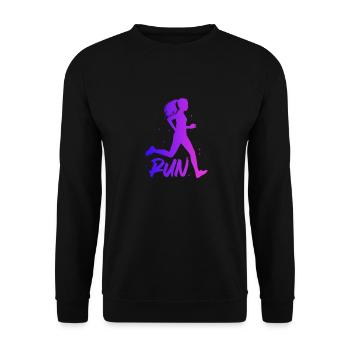 Courir - Sweat-shirt Unisexe - noir - Devant - Alina (178cm) & Michal (187cm)