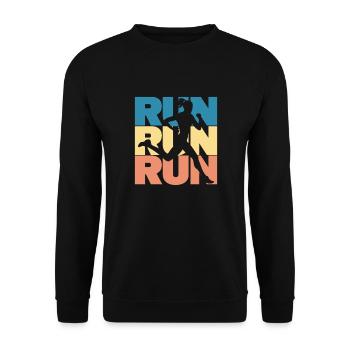 Courir - Sweat-shirt Unisexe - noir - Devant - Alina (178cm) & Michal (187cm)