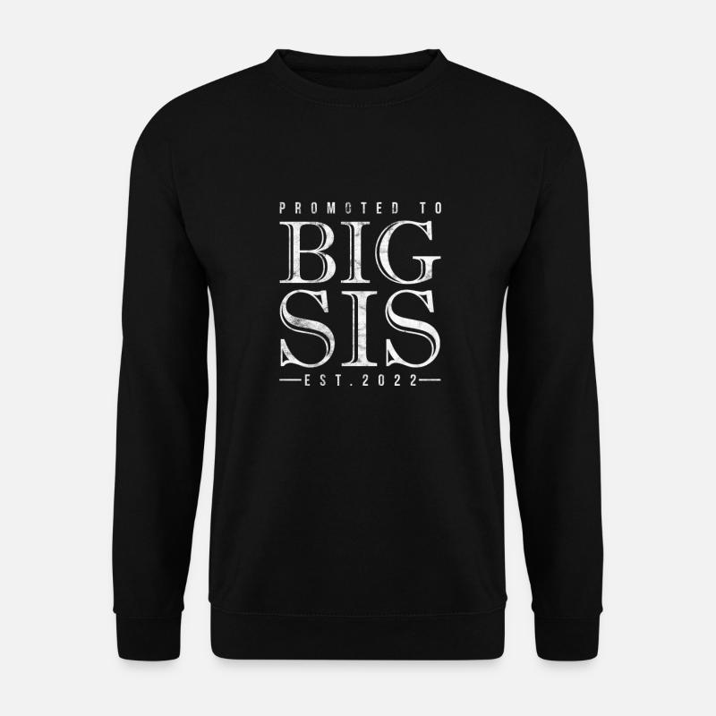 Große Schwester Bruder Geschwister Geschenk - Unisex Pullover - Schwarz