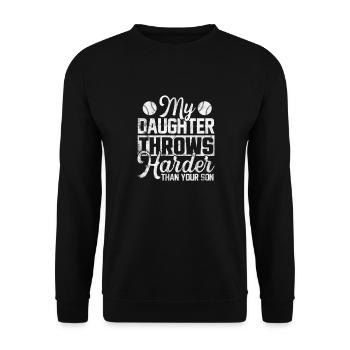 Fille de softball - Sweat-shirt Unisexe - noir - Devant - Alina (178cm) & Michal (187cm)