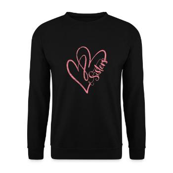 Soeur Frère Frère Famille Cadeau - Sweat-shirt Unisexe - noir - Devant - Alina (178cm) & Michal (187cm)