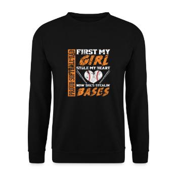 Softball - Unisex Sweatshirt - black - Front - Alina (178cm) & Michal (187cm)