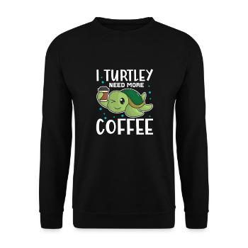 Schildkröte Turtle Meer Meeresbewohner Geschenk - Unisex Pullover - Schwarz - Vorne - Alina (178cm) & Michal (187cm)
