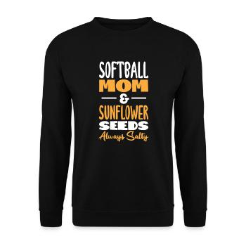 Softball Maman Baseball Fille Fils Cadeau - Sweat-shirt Unisexe - noir - Devant - Alina (178cm) & Michal (187cm)