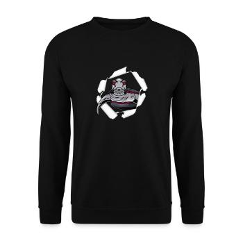 Turtle Turtle Sea Creature Gift - Unisex Sweatshirt - black - Front - Alina (178cm) & Michal (187cm)