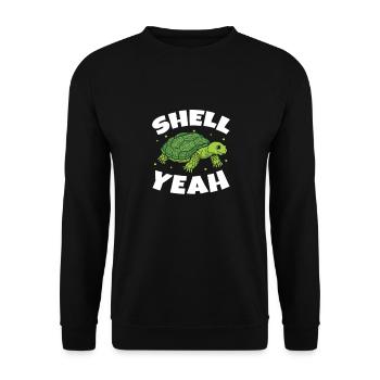Turtle Turtle Sea Creature Gift - Unisex Sweatshirt - black - Front - Alina (178cm) & Michal (187cm)