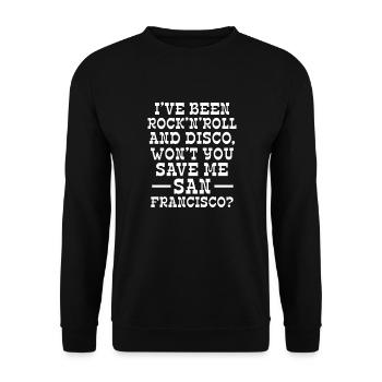 San Francisco - Unisex Sweatshirt - black - Front - Alina (178cm) & Michal (187cm)