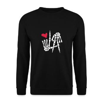 Los Angeles - Sweat-shirt Unisexe - noir - Devant - Alina (178cm) & Michal (187cm)