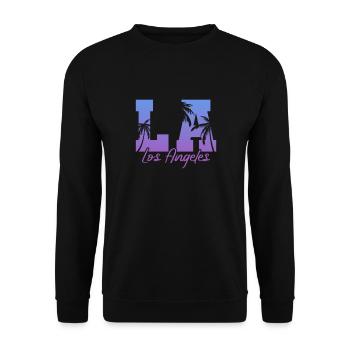 Los Angeles - Unisex Sweatshirt - black - Front - Alina (178cm) & Michal (187cm)